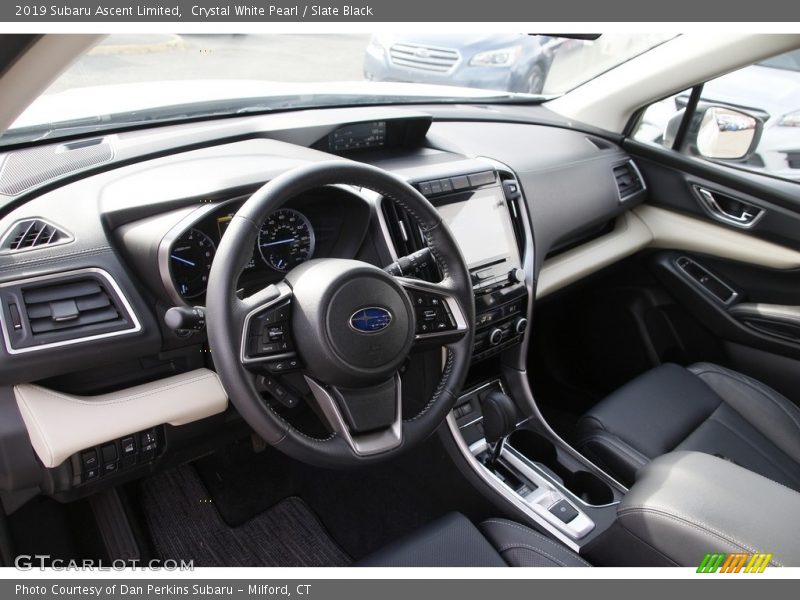 Crystal White Pearl / Slate Black 2019 Subaru Ascent Limited