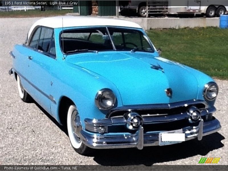 Light Blue / Gray 1951 Ford Victoria Sedan