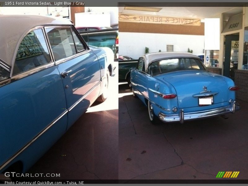 Light Blue / Gray 1951 Ford Victoria Sedan