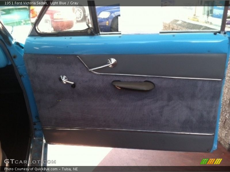 Light Blue / Gray 1951 Ford Victoria Sedan