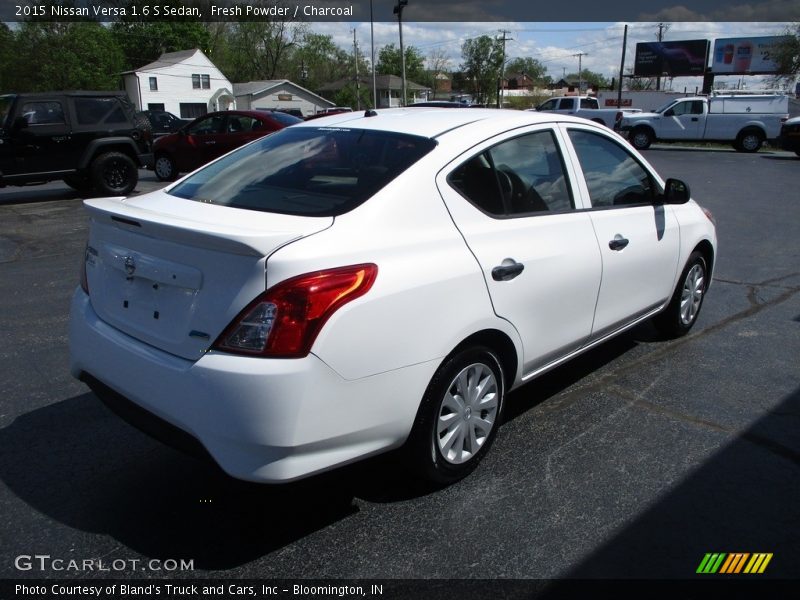 Fresh Powder / Charcoal 2015 Nissan Versa 1.6 S Sedan