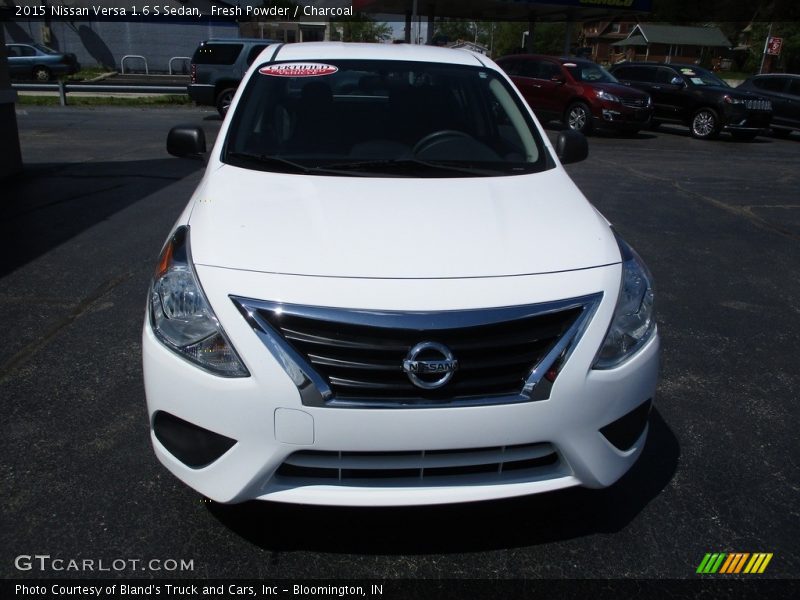 Fresh Powder / Charcoal 2015 Nissan Versa 1.6 S Sedan