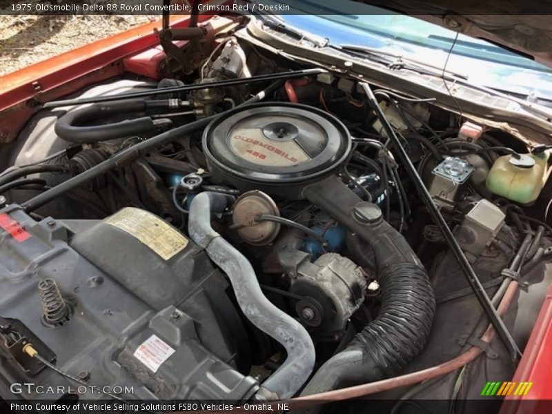  1975 Delta 88 Royal Convertible Engine - 455 cid OHV 16-Valve V8