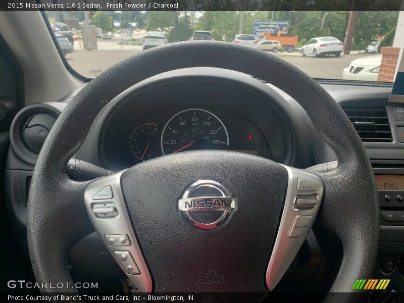 Fresh Powder / Charcoal 2015 Nissan Versa 1.6 S Sedan
