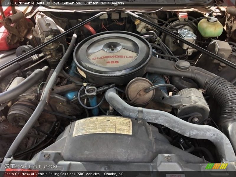  1975 Delta 88 Royal Convertible Engine - 455 cid OHV 16-Valve V8