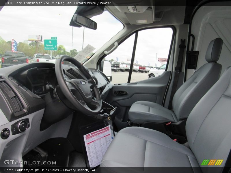 Oxford White / Pewter 2018 Ford Transit Van 250 MR Regular