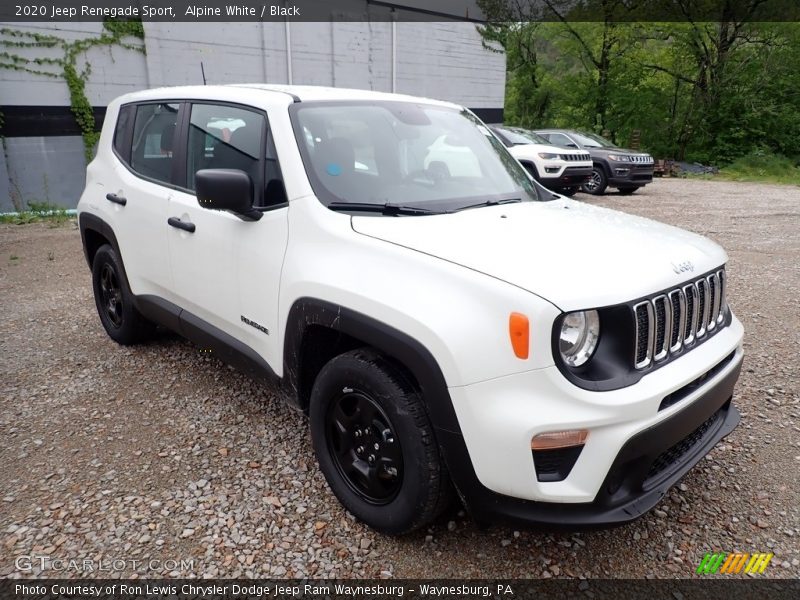 Alpine White / Black 2020 Jeep Renegade Sport