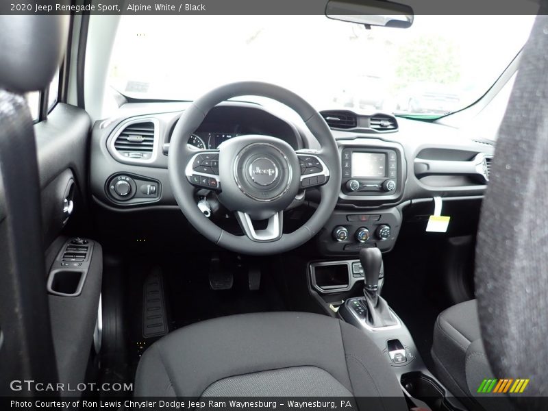Alpine White / Black 2020 Jeep Renegade Sport