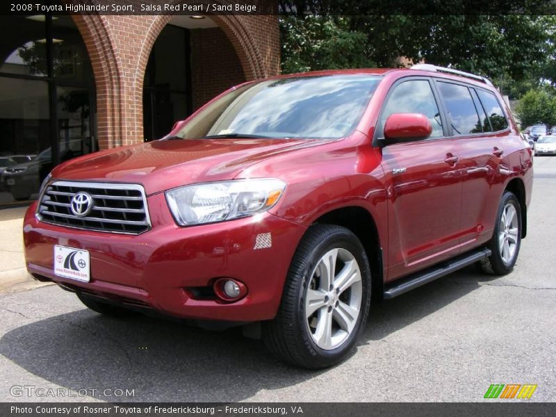 Salsa Red Pearl / Sand Beige 2008 Toyota Highlander Sport