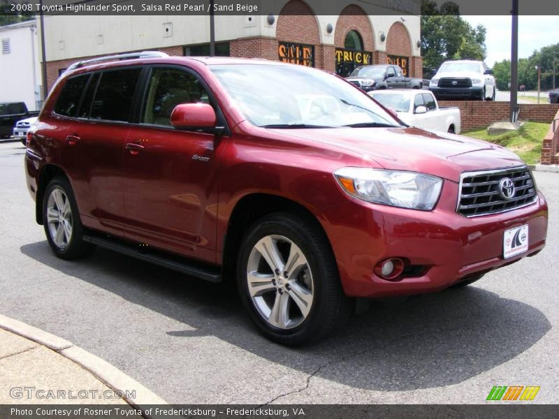 Salsa Red Pearl / Sand Beige 2008 Toyota Highlander Sport