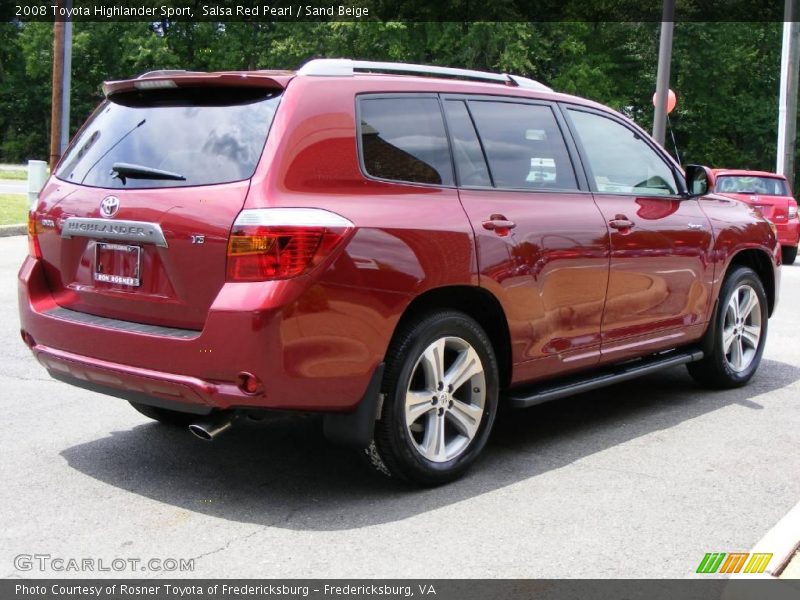 Salsa Red Pearl / Sand Beige 2008 Toyota Highlander Sport