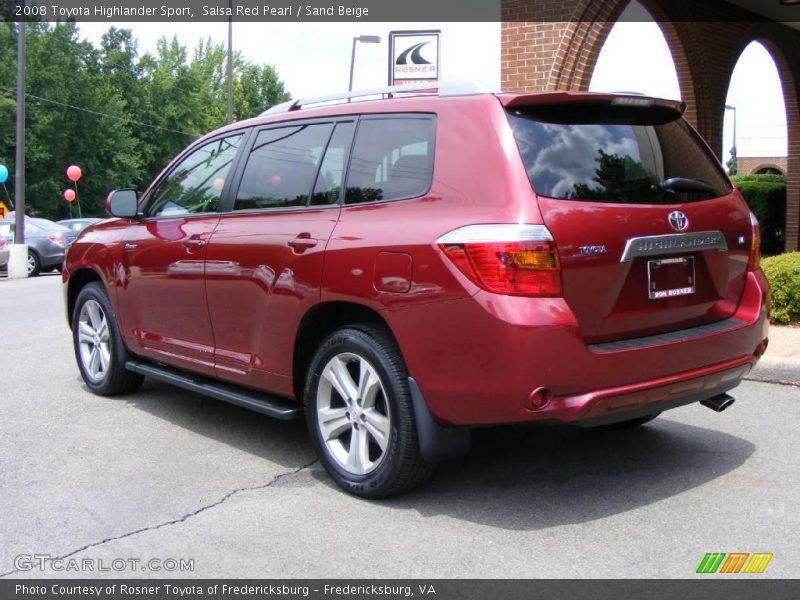 Salsa Red Pearl / Sand Beige 2008 Toyota Highlander Sport