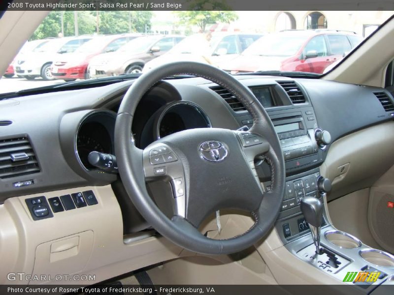 Salsa Red Pearl / Sand Beige 2008 Toyota Highlander Sport