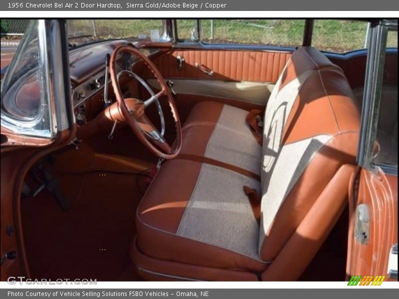 Sierra Gold/Adobe Beige / Copper 1956 Chevrolet Bel Air 2 Door Hardtop