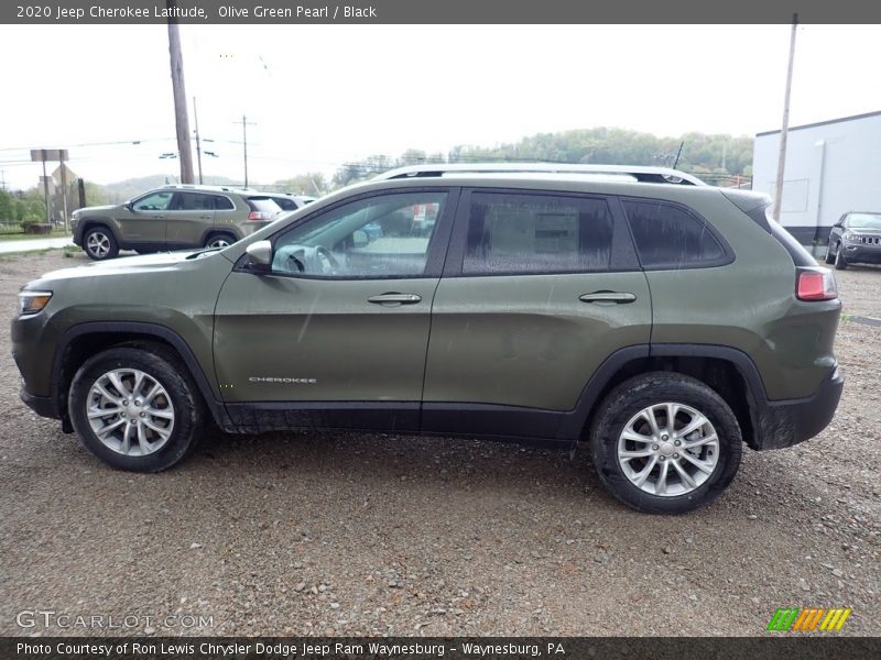 Olive Green Pearl / Black 2020 Jeep Cherokee Latitude