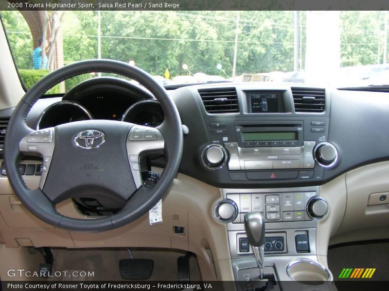 Salsa Red Pearl / Sand Beige 2008 Toyota Highlander Sport