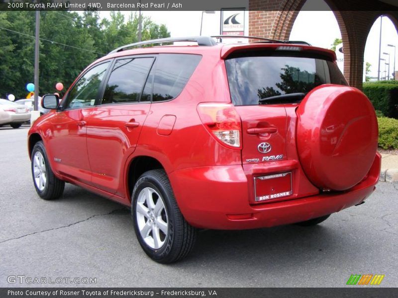 Barcelona Red Pearl / Ash 2008 Toyota RAV4 Limited 4WD