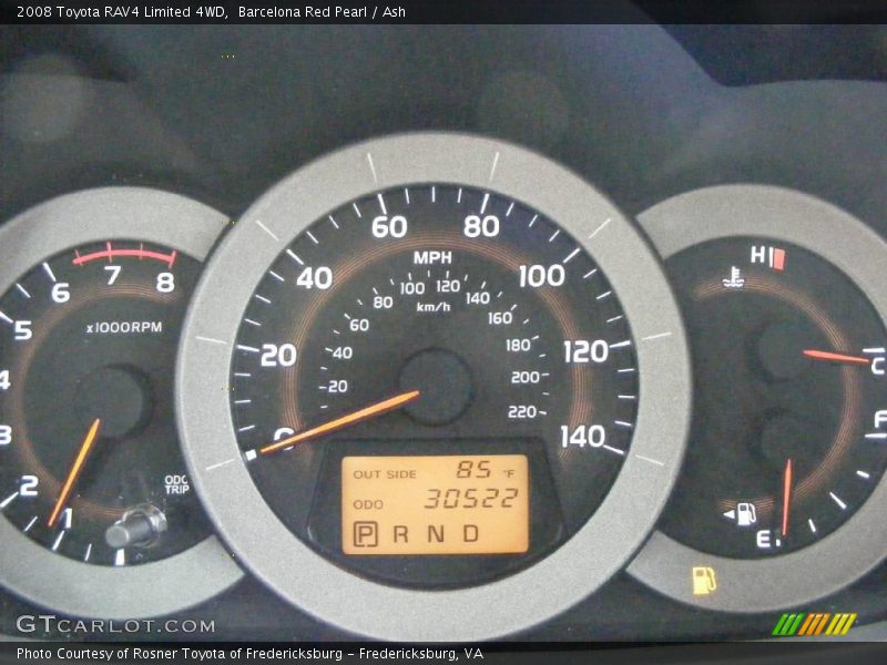 Barcelona Red Pearl / Ash 2008 Toyota RAV4 Limited 4WD