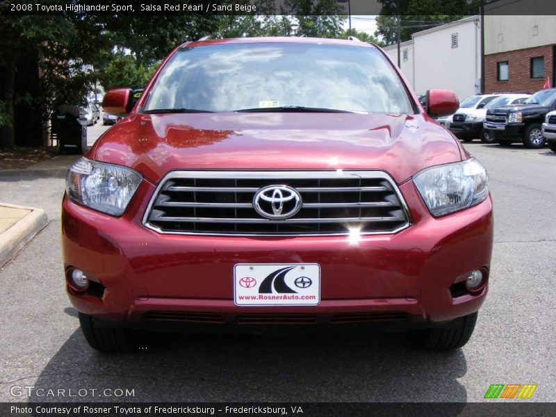 Salsa Red Pearl / Sand Beige 2008 Toyota Highlander Sport