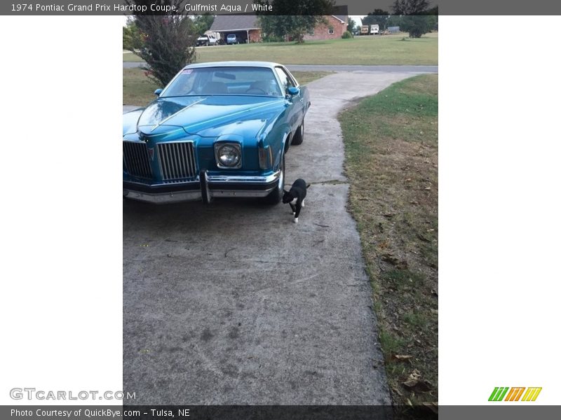 Gulfmist Aqua / White 1974 Pontiac Grand Prix Hardtop Coupe