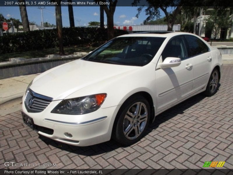 Premium White Pearl / Ebony 2007 Acura RL 3.5 AWD Sedan