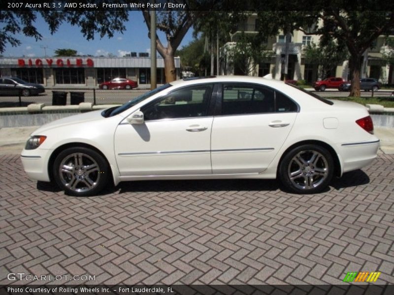 Premium White Pearl / Ebony 2007 Acura RL 3.5 AWD Sedan