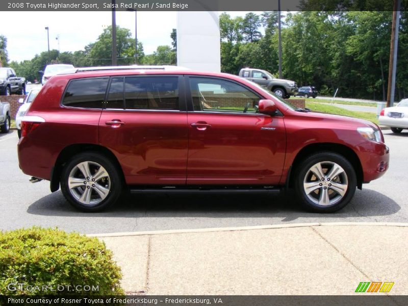 Salsa Red Pearl / Sand Beige 2008 Toyota Highlander Sport