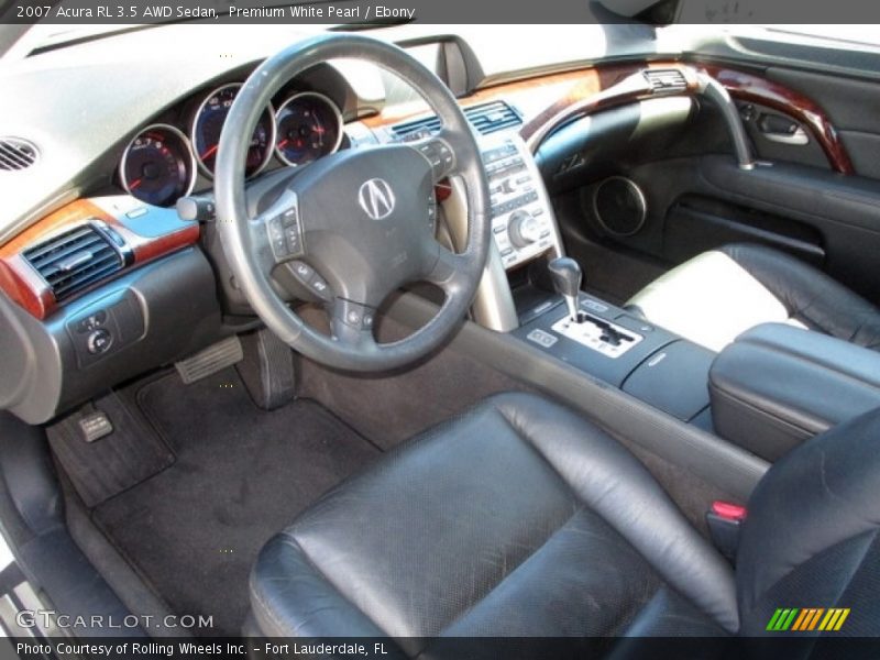 Premium White Pearl / Ebony 2007 Acura RL 3.5 AWD Sedan