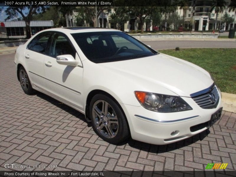Premium White Pearl / Ebony 2007 Acura RL 3.5 AWD Sedan