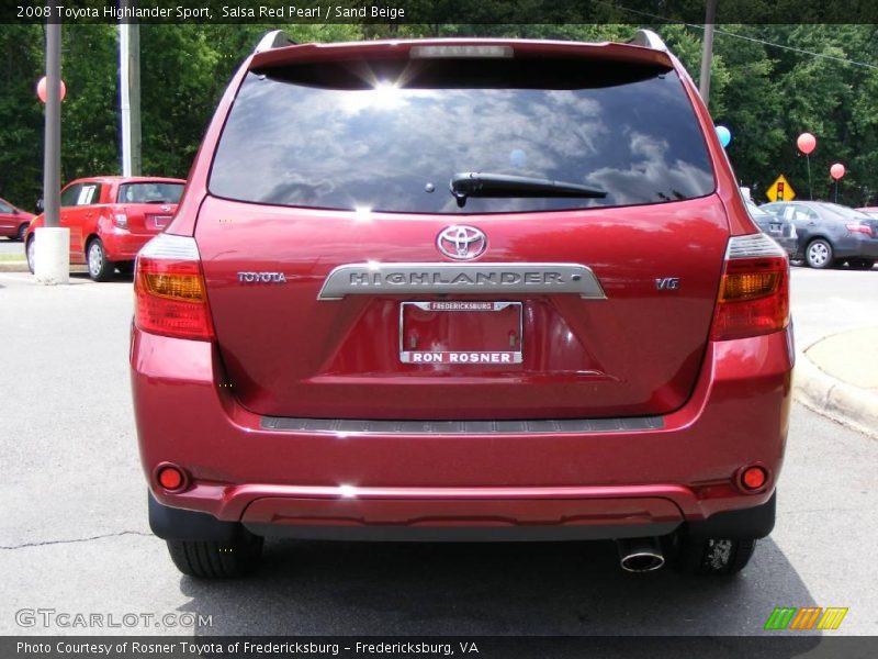 Salsa Red Pearl / Sand Beige 2008 Toyota Highlander Sport