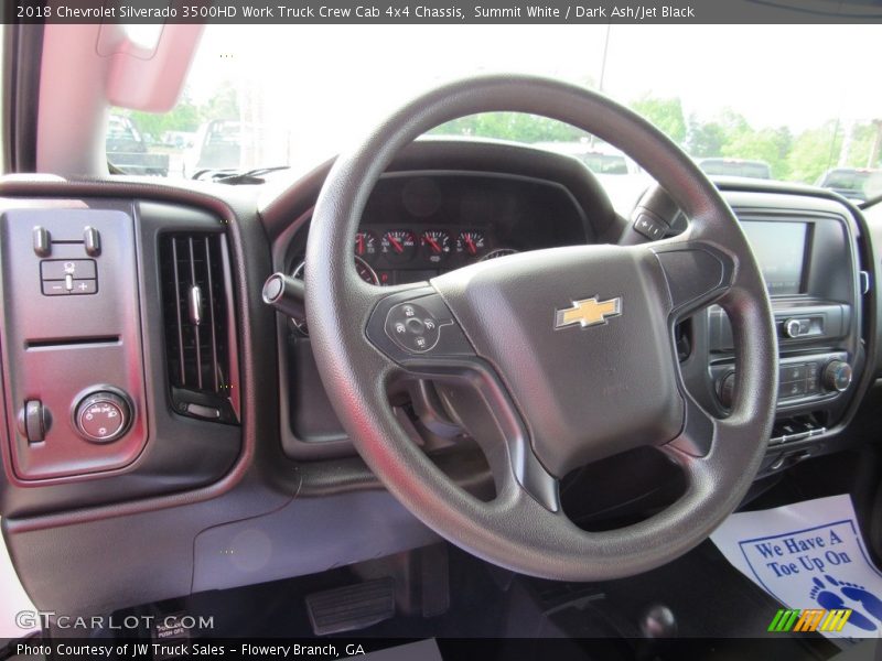 Summit White / Dark Ash/Jet Black 2018 Chevrolet Silverado 3500HD Work Truck Crew Cab 4x4 Chassis
