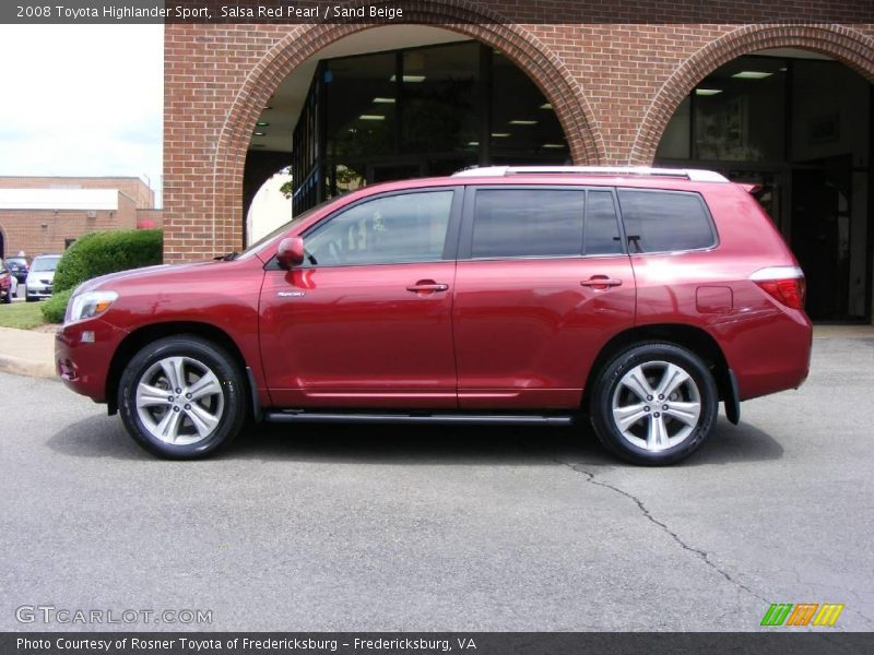 Salsa Red Pearl / Sand Beige 2008 Toyota Highlander Sport