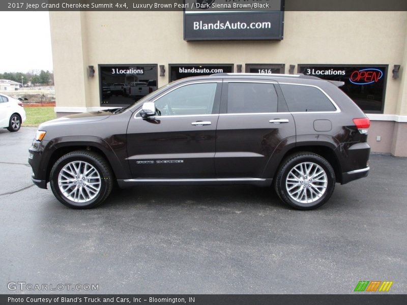Luxury Brown Pearl / Dark Sienna Brown/Black 2017 Jeep Grand Cherokee Summit 4x4