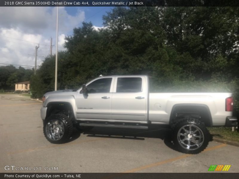 Quicksilver Metallic / Jet Black 2018 GMC Sierra 3500HD Denali Crew Cab 4x4