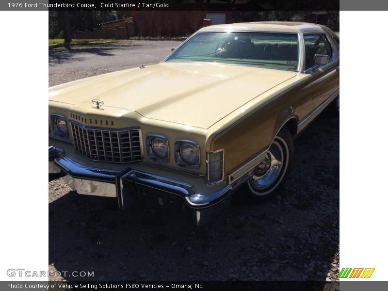 Gold Starfire / Tan/Gold 1976 Ford Thunderbird Coupe