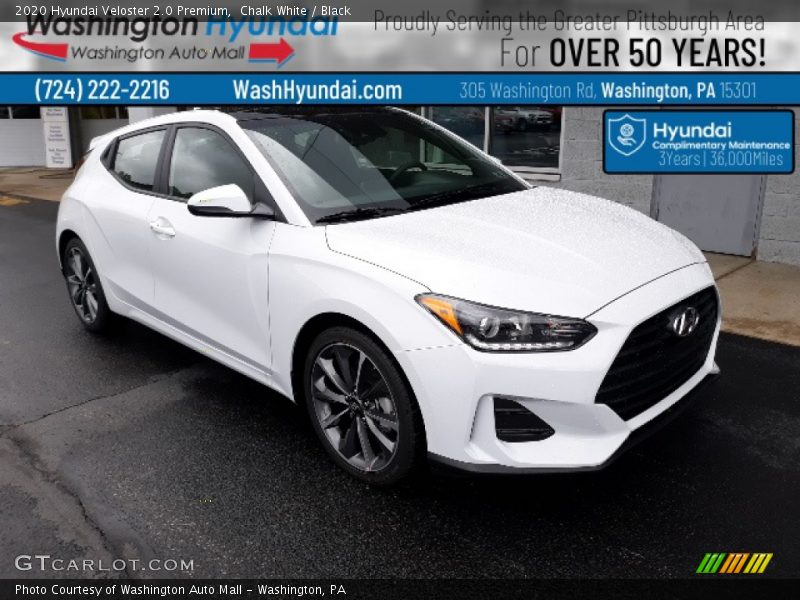 Chalk White / Black 2020 Hyundai Veloster 2.0 Premium