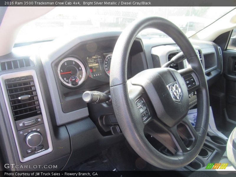 Bright Silver Metallic / Diesel Gray/Black 2016 Ram 3500 Tradesman Crew Cab 4x4