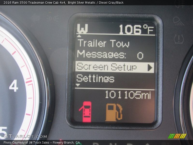 Bright Silver Metallic / Diesel Gray/Black 2016 Ram 3500 Tradesman Crew Cab 4x4