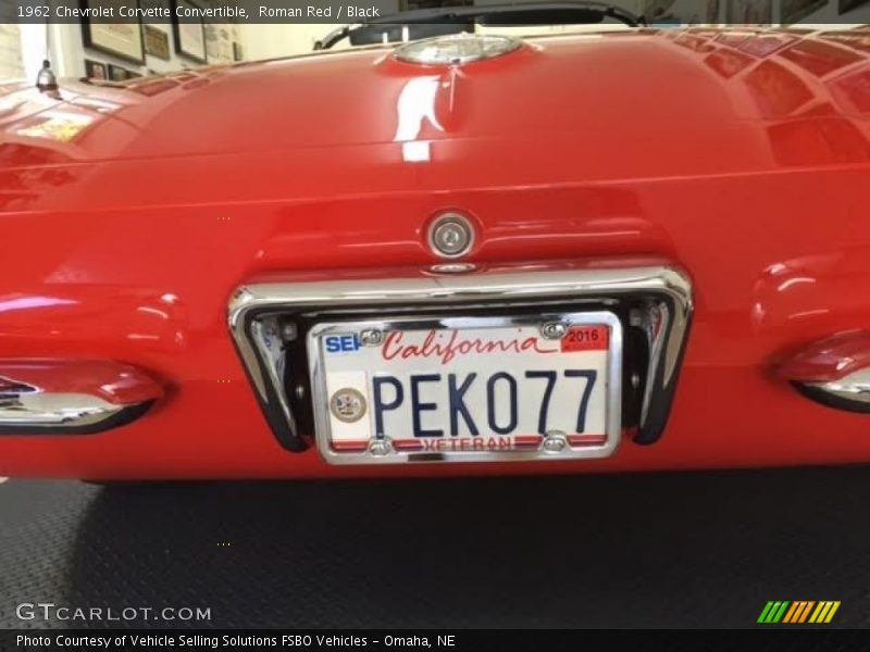 Roman Red / Black 1962 Chevrolet Corvette Convertible