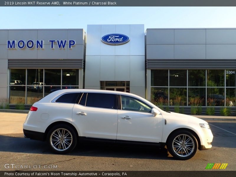 White Platinum / Charcoal Black 2019 Lincoln MKT Reserve AWD