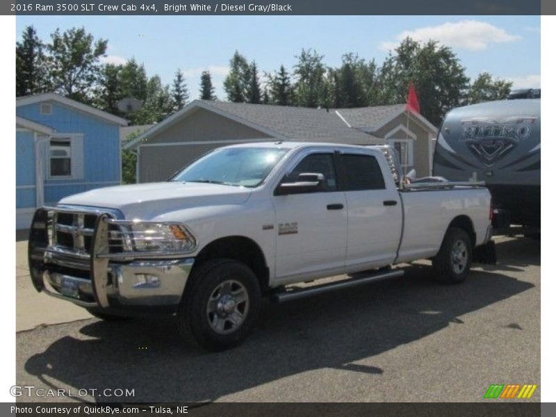 Bright White / Diesel Gray/Black 2016 Ram 3500 SLT Crew Cab 4x4