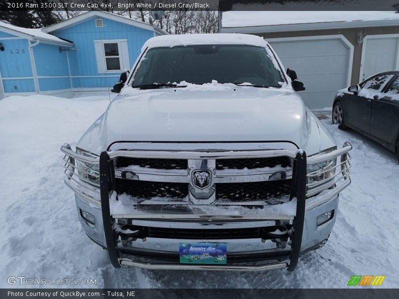 Bright White / Diesel Gray/Black 2016 Ram 3500 SLT Crew Cab 4x4