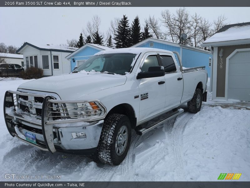 Bright White / Diesel Gray/Black 2016 Ram 3500 SLT Crew Cab 4x4