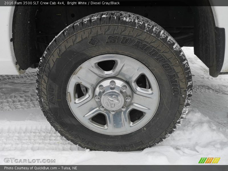 Bright White / Diesel Gray/Black 2016 Ram 3500 SLT Crew Cab 4x4