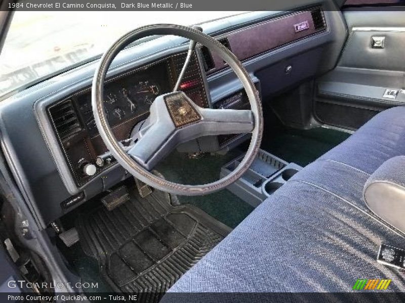  1984 El Camino Conquista Blue Interior