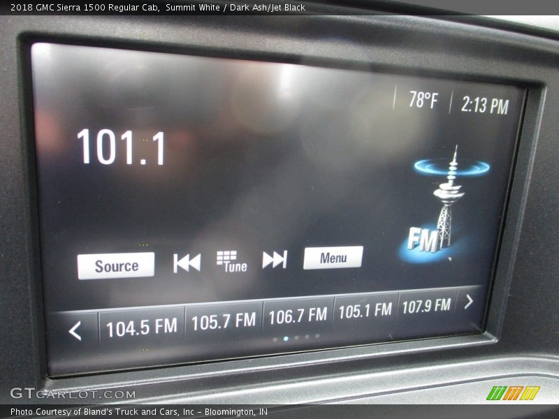 Summit White / Dark Ash/Jet Black 2018 GMC Sierra 1500 Regular Cab