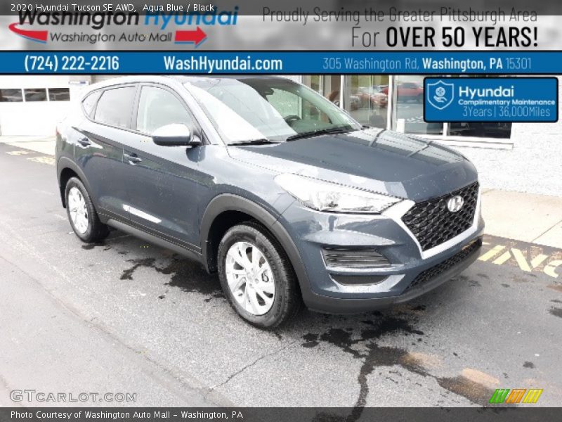 Aqua Blue / Black 2020 Hyundai Tucson SE AWD