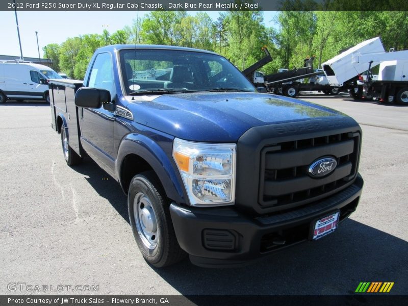 Dark Blue Pearl Metallic / Steel 2012 Ford F250 Super Duty XL Regular Cab Chassis