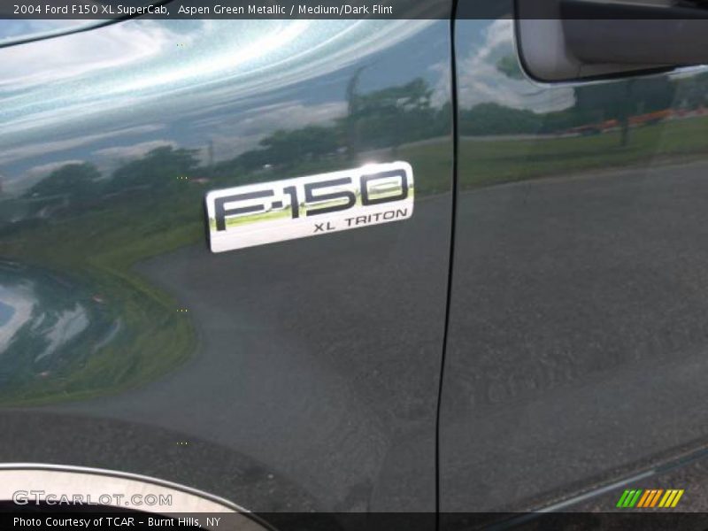 Aspen Green Metallic / Medium/Dark Flint 2004 Ford F150 XL SuperCab