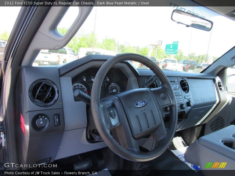 Dark Blue Pearl Metallic / Steel 2012 Ford F250 Super Duty XL Regular Cab Chassis